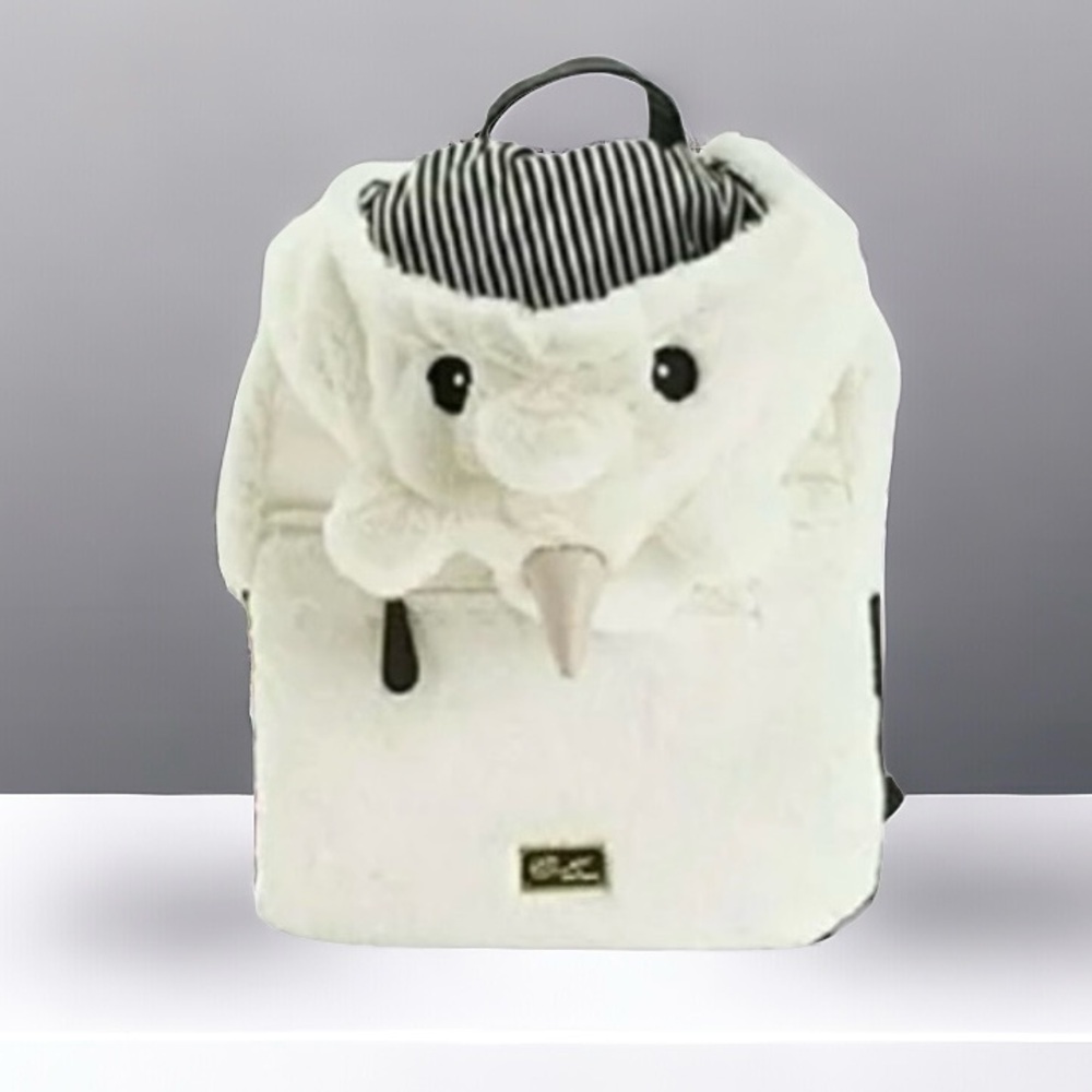 Betsey Johnson fuzzy unicorn hoodie backpack